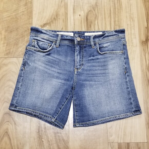 Anthropologie Pilcro Hyphen Distressed Mid-Rise Denim Shorts 27 Womens 32x6.5 - Picture 8 of 9